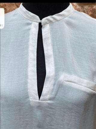Blusa Zara Blanca Manga Larga