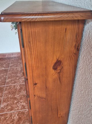 Mueble auxiliar decorativo madera y cerámica