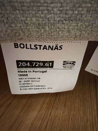 Sofá chaise longue Ikea Bollstanas 3 plazas beige