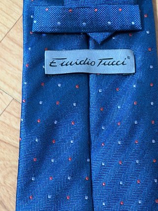 Corbata Emidio Tucci Azul Lunares