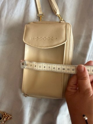 Bolso para móvil color beige