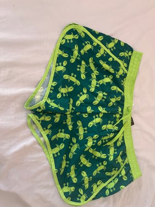 Bañador verde XL con estampado de cangrejos