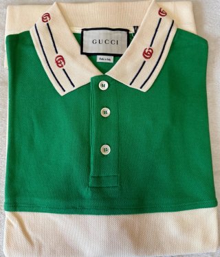 Polo Gucci Verde y Beige