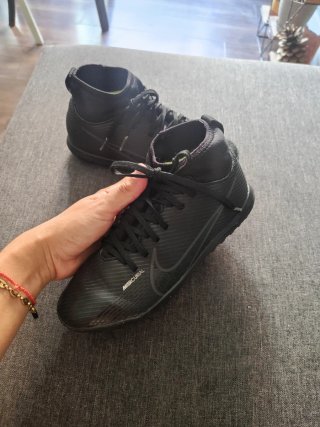 Botas de fútbol Nike Mercurial niño Negras talla 3