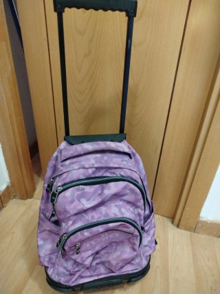 Mochila Totto con ruedas Morada Camuflaje