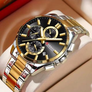Reloj Curren Cronógrafo Negro y Dorado Hombre