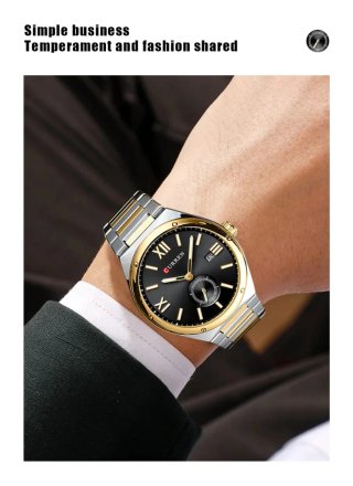 Reloj Curren Hombre Oro y Plata