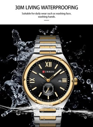 Reloj Curren Hombre Oro y Plata