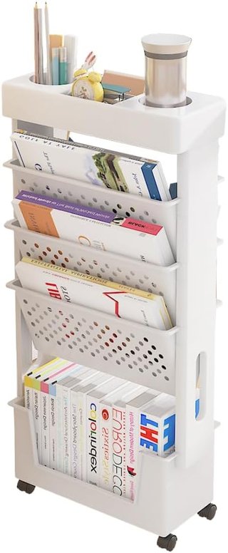 Librería móvil con ruedas