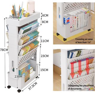 Librería móvil con ruedas