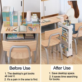Librería móvil con ruedas