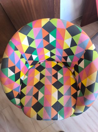 Silla de escritorio con ruedas multicolor