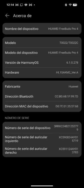 Huawei FreeBuds Pro 4 Auriculares Bluetooth 252779