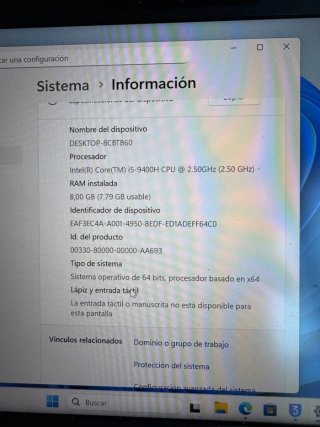 Ordenador portátil Dell i5 9 Generación