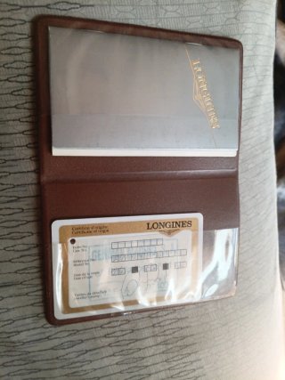 Cartera de cuero Longines