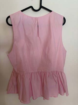 Top peplum Zara rosa