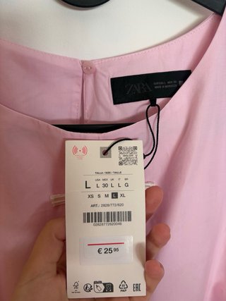 Top peplum Zara rosa