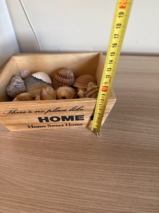 Caja decorativa Home llena de conchas