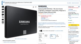 SSD Samsung 870 EVO 1 TB