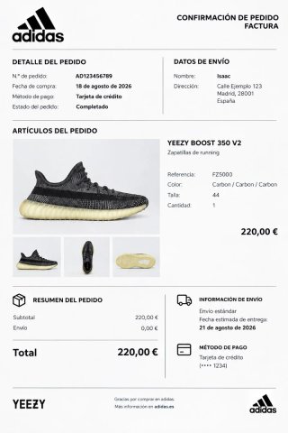 Adidas Yeezy Boost 350 V2 FZ5000 Talla 44