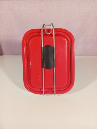 Fiambrera rectangular dos platos vintage