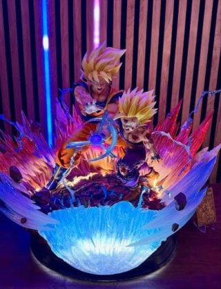Estatua Goku & Gohan Kamehameha
