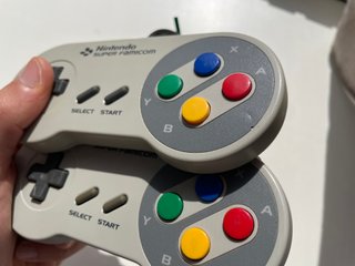 x2 Controllers Super Nintendo SNES Super Famicom O