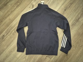 Felpa Adidas uomo blu/bianca taglia XS