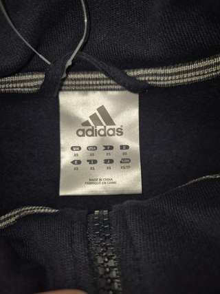Felpa Adidas uomo blu/bianca taglia XS