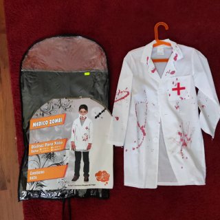 Disfraz Bata Médico Zombi Talla 7-9 Años