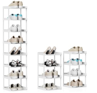 Zapatero 8 niveles 8 pares blanco
