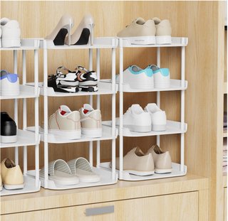 Zapatero 8 niveles 8 pares blanco