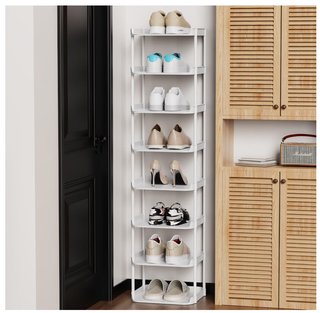 Zapatero 8 niveles 8 pares blanco