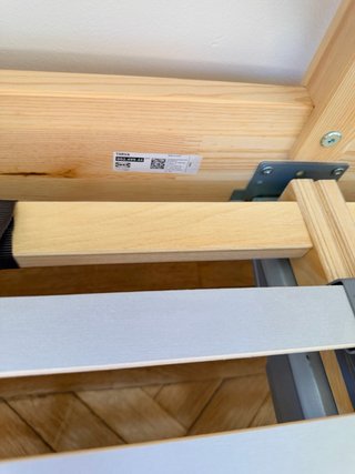 Estructura Ikea + somier de láminas: 160x200