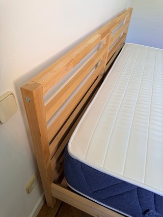 Estructura Ikea + somier de láminas: 160x200