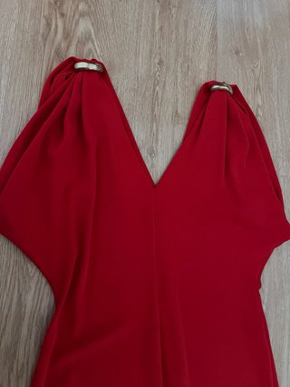 Vestido fiesta Zara rojo