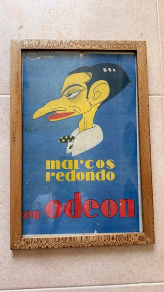 Cartel Marcos Redondo Odeon Enmarcado