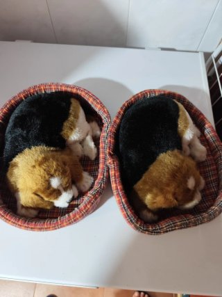 2 Perritos peluche ladran