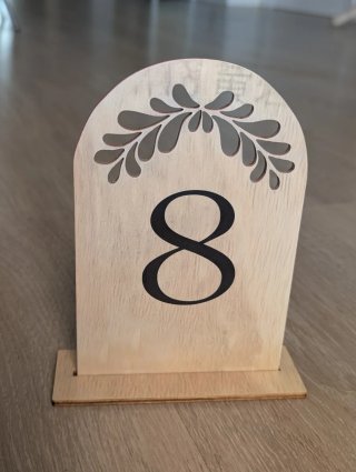 Números de mesa de madera ideal para bodas (1-15)