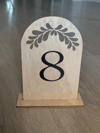 Números de mesa de madera ideal para bodas (1-15)