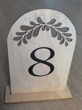 Números de mesa de madera ideal para bodas (1-15)