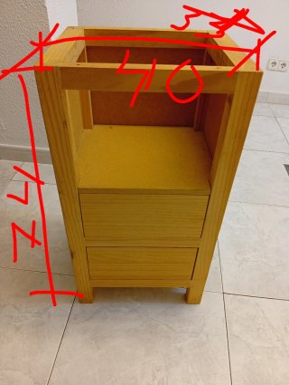 Mesitas de madera con cajones
