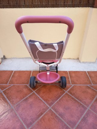 Triciclo Smoby evolutivo rosa con mango