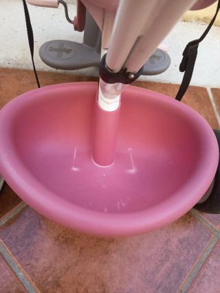 Triciclo Smoby evolutivo rosa con mango