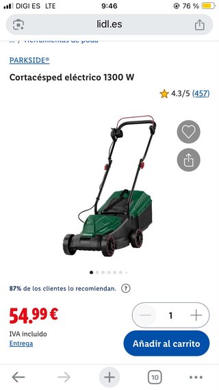 Cortacésped Eléctrico Parkside PRM 1300 A1