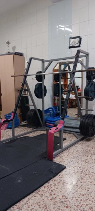 Jaula de sentadillas con barra