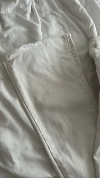 Pantalón Campana Stradivarius Blanco