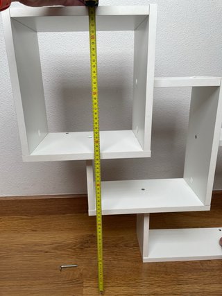 Estantería modular blanca de madera