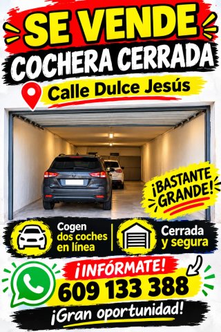 Cochera cerrada para Dos coches