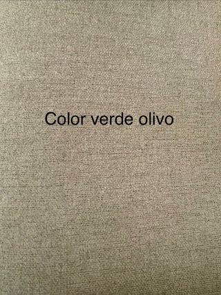 Sillón reclinable tela beige/verde